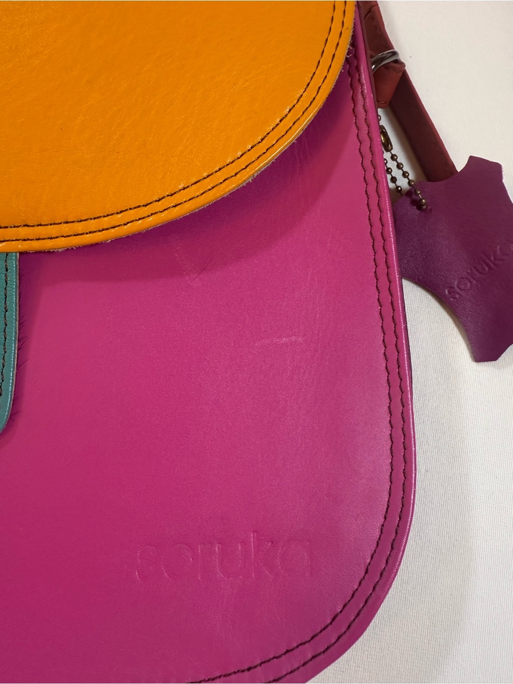 Soruka Reversible Crossbody Bag
Handcrafted Upcycled Leopard Colorblock
NWOT - Picture 5 of 15
